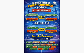 Tournoi de pâques jeudi 16/04